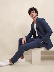 Banana Republic Blue Malpaso Italian Linen Suit trousers - Image 3 of 5