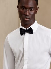 Banana Republic White Tailored Slim Tuxedo Dress Shirt - Image 1 of 1