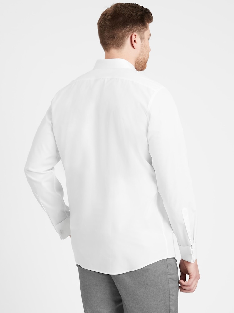 Banana Republic White Tailored Slim Tuxedo Dress Shirt - Image 4 of 4 Banana Republic White Tailored Slim Tuxedo Dress Shirt - Image 4 of 4
