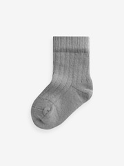 Brown 7 Pack Rib Baby Socks (0mths-2yrs) - Image 2 of 9