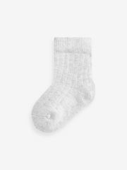 Brown 7 Pack Rib Baby Socks (0mths-2yrs) - Image 3 of 9