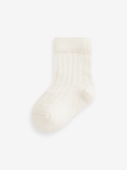 Brown 7 Pack Rib Baby Socks (0mths-2yrs) - Image 6 of 9