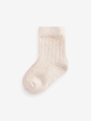 Brown 7 Pack Rib Baby Socks (0mths-2yrs) - Image 8 of 9