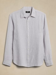 Banana Republic Grey Castello Linen Shirt - Image 2 of 2