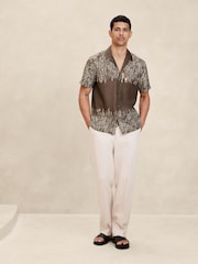Banana Republic Brown Lyam Resort Shirt - Image 1 of 1