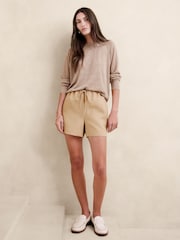 Banana Republic Brown Arcata Tencel-Linen Easy Shorts - Image 1 of 4