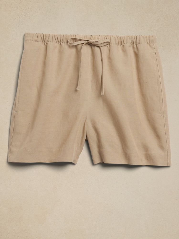 Banana Republic Brown Arcata Tencel-Linen Easy Shorts - Image 4 of 4