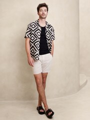 Banana Republic Neutral Lino 7" Linen Shorts - Image 3 of 4