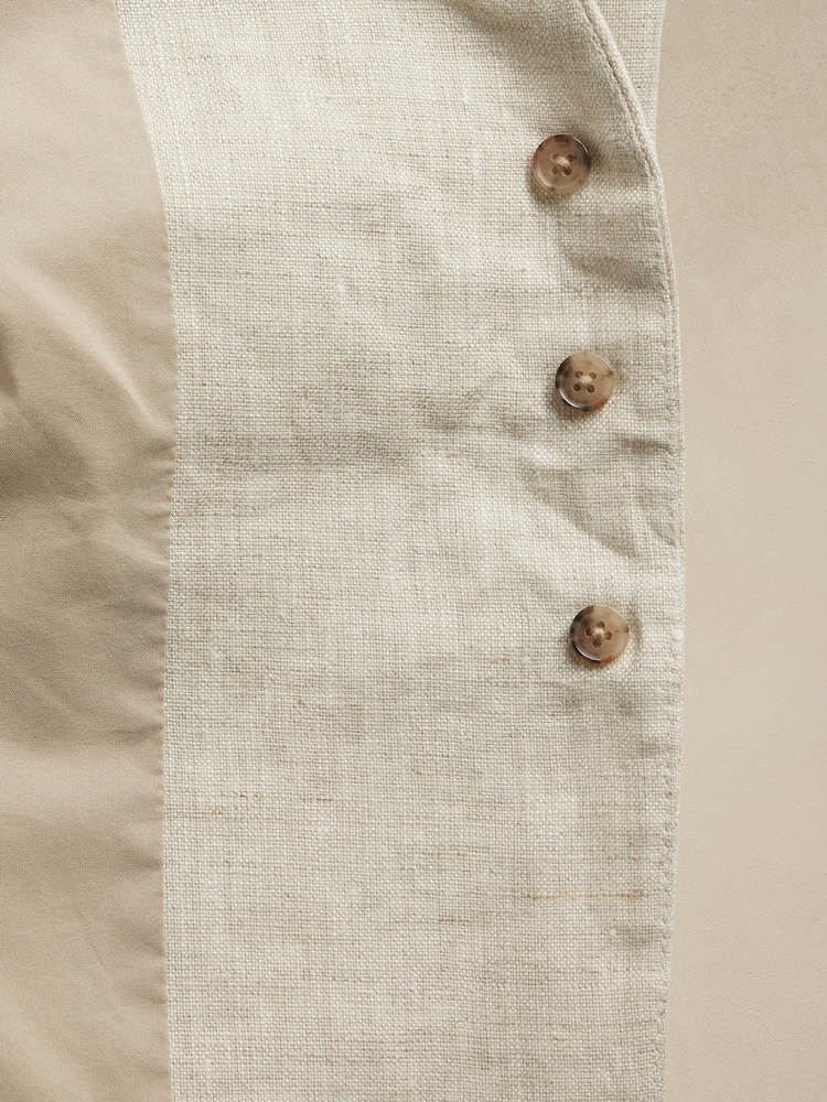Banana Republic Beige Lina Linen Waistcoat - Image 5 of 5 Banana Republic Beige Lina Linen Waistcoat - Image 5 of 5
