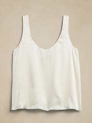 Banana Republic White Sublime Silk Tank Sleeveless Vest Top - Image 4 of 4