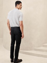 Banana Republic Black Slim Linen-Cotton Traveler Trousers - Image 2 of 4