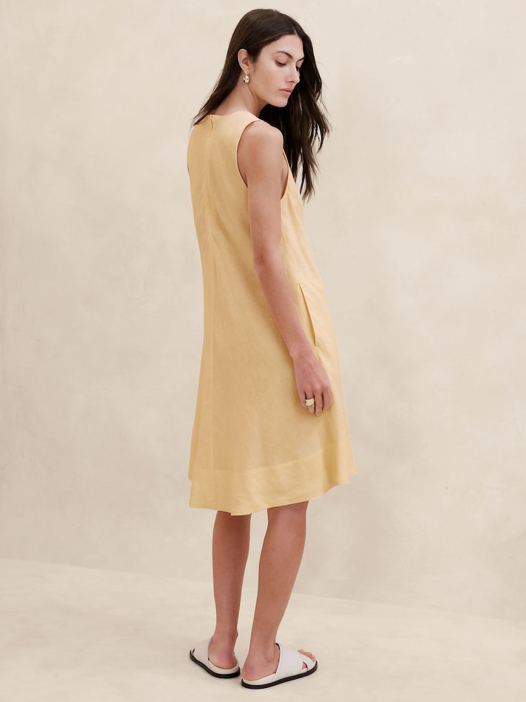 Banana Republic Yellow Ava Linen Mini Dress - Image 2 of 5