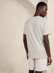 Бежевый - футболка с круглым вырезом Banana Republic Authentic SUPIMA - Image 1 of 4