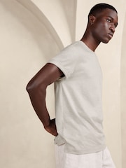 Бежевый - футболка с круглым вырезом Banana Republic Authentic SUPIMA - Image 2 of 4