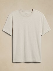 Бежевый - футболка с круглым вырезом Banana Republic Authentic SUPIMA - Image 4 of 4