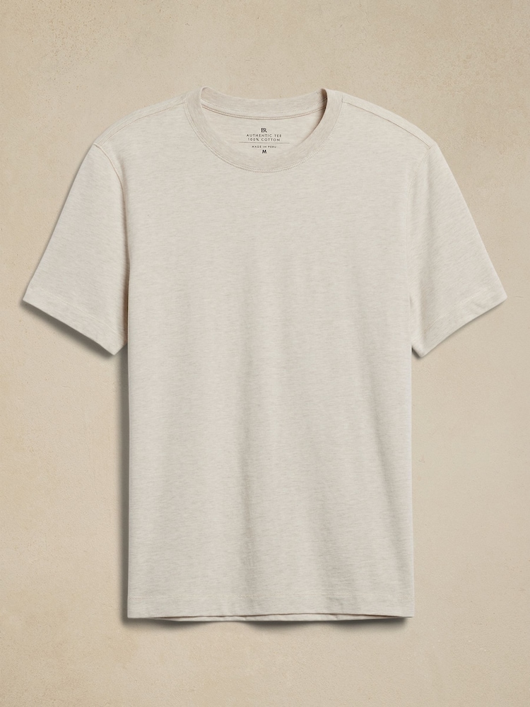Бежевый - футболка с круглым вырезом Banana Republic Authentic SUPIMA - Image 4 of 4