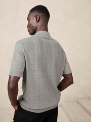 Banana Republic Grey Giorgio Linen-Cotton Resort Shirt - Image 2 of 4