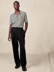Banana Republic Grey Giorgio Linen-Cotton Resort Shirt - Image 3 of 4
