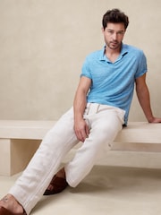 Banana Republic Blue Linen Polo Shirt - Image 1 of 1