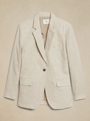 Banana Republic Beige Lina Relaxed Linen Blazer - Image 4 of 4