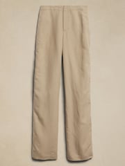 Banana Republic Beige Arcata Tencel-Linen Easy Trousers - Image 4 of 4
