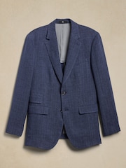 Banana Republic Blue Malpaso Italian Linen Suit Jacket - Image 5 of 5