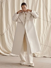 Banana Republic Grey Sabbia Oversized Italian Twill Trench Coat - Image 1 of 7