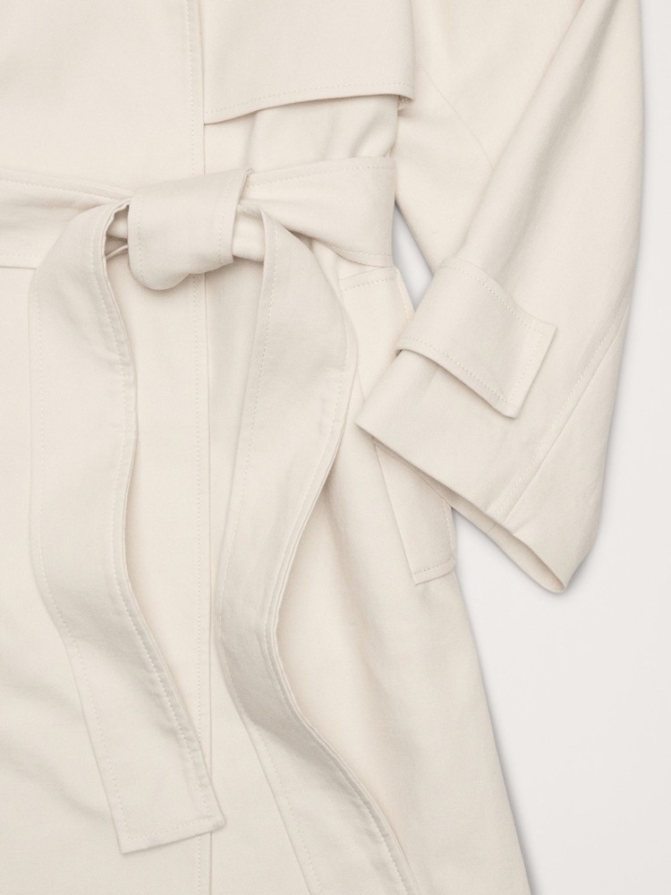 Banana Republic Grey Sabbia Oversized Italian Twill Trench Coat - Image 7 of 7