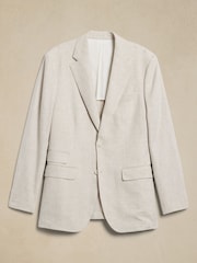Banana Republic Cream Arroyo Cotton-Linen Suit Jacket - Image 4 of 4