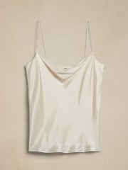 Banana Republic White Charlotte Silk Camisole - Image 2 of 2