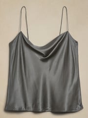 Banana Republic Black Charlotte Cowl Neck Silk Camisole - Image 5 of 5