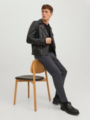 Серый - JACK & JONES узкие брюки чинос - Изображение 5 из 8