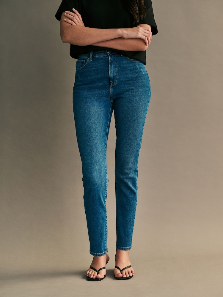 ONLY Dark Blue Stretch Straight Emily Jeans - Image 1 of 7