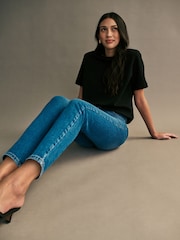 ONLY Dark Blue Stretch Straight Emily Jeans - Image 4 of 7