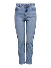 ONLY Blue High Waisted Mom Leg Veneda Jeans - Image 5 of 6