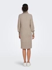 ONLY Brown Knitted Rollneck Dress - Image 2 of 6