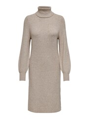 ONLY Brown Knitted Rollneck Dress - Image 5 of 6