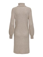 ONLY Brown Knitted Rollneck Dress - Image 6 of 6