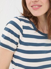 FatFace Blue Natalie Stripe T-Shirt - Image 5 of 6