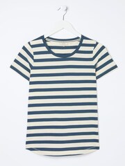 FatFace Blue Natalie Stripe T-Shirt - Image 6 of 6