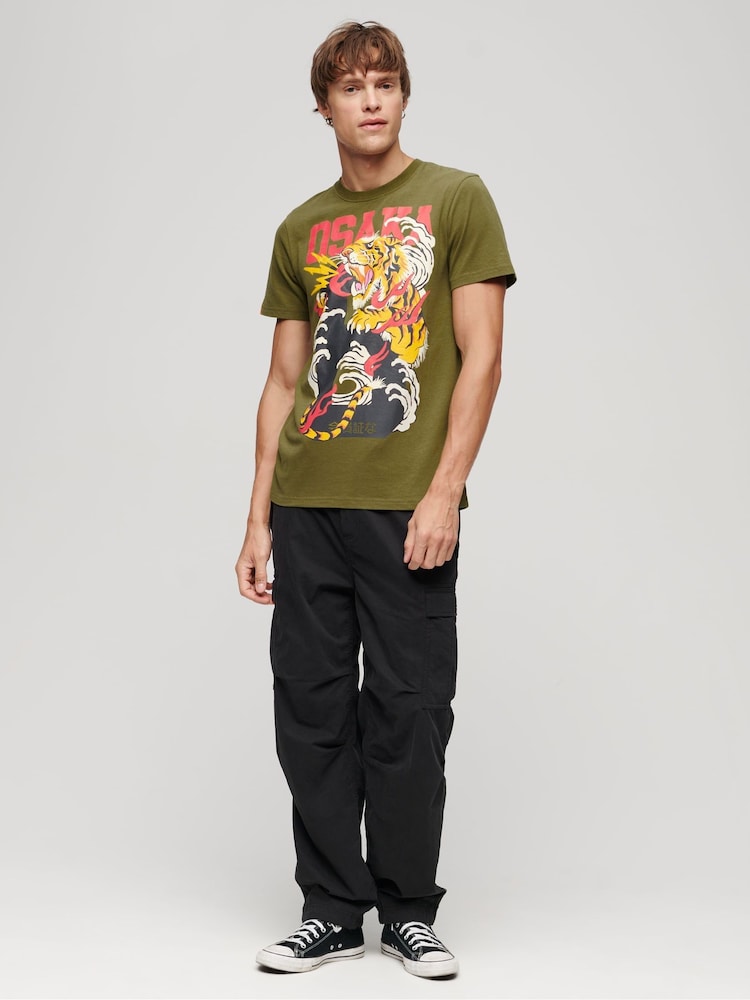 Superdry Green Osaka 6 Narrative T-Shirt - Image 2 of 6