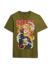Superdry Green Osaka 6 Narrative T-Shirt - Image 4 of 6