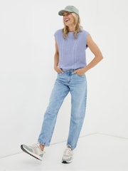 FatFace Blue Iris Knitted Tank - Image 3 of 6