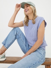 FatFace Blue Iris Knitted Tank - Image 4 of 6