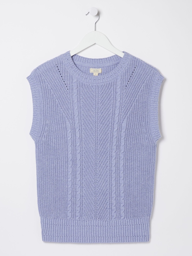 FatFace Blue Iris Knitted Tank - Image 6 of 6