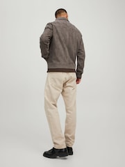 JACK & JONES Brown Faux Leather Utility Zip Up Jacket - Image 3 of 6