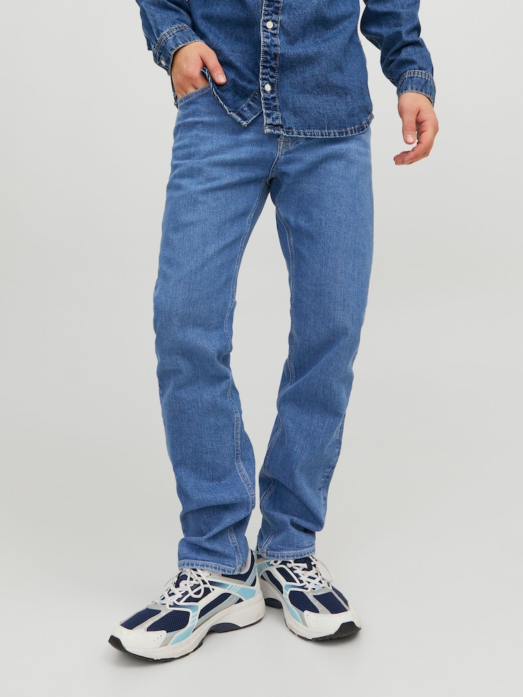 JACK & JONES Blue Mike Tapered Fit Jeans - Image 1 of 6
