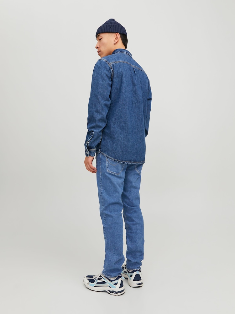 JACK & JONES Blue Mike Tapered Fit Jeans - Image 3 of 6