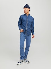 JACK & JONES Blue Mike Tapered Fit Jeans - Image 4 of 6
