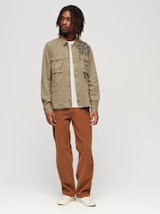 Superdry Green Ringspun Journey Overshirt - Image 1 of 2